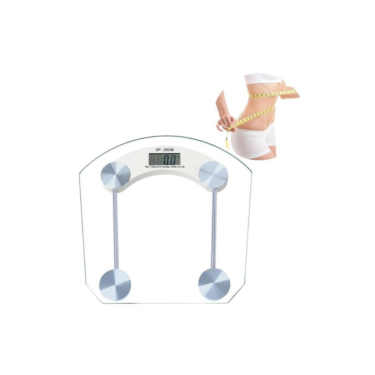 GENERICO - Balanza personal de vidrio hasta 180kg