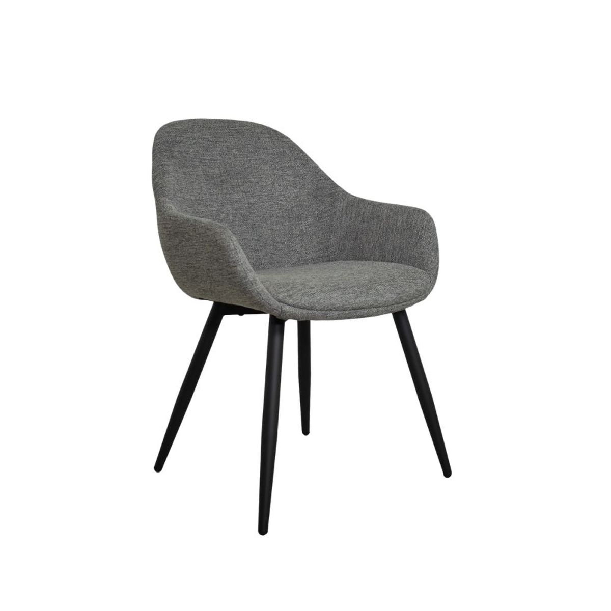 NIHM - Silla de comedor de Tela y Metal Smash Gris Oscuro