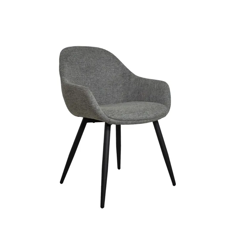 NIHM - Silla de comedor de Tela y Metal Smash Gris Oscuro