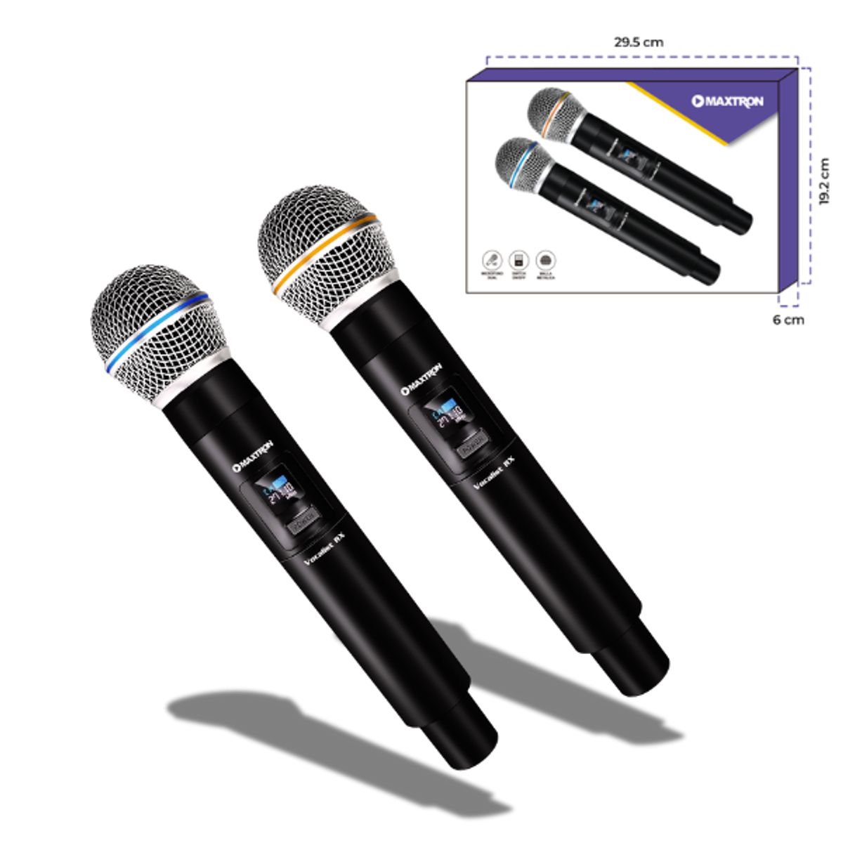 MAXTRON - MICROFONO MAXTRON VOCLALIST DUAL RX - MX 7238