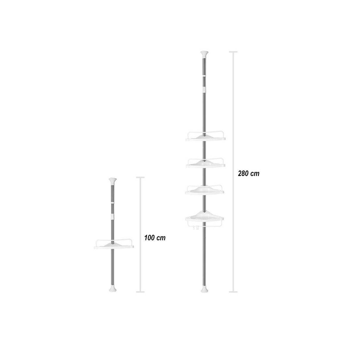 GENERICO - Esquinero/Organizador de Ducha Ajustable 4 Niveles