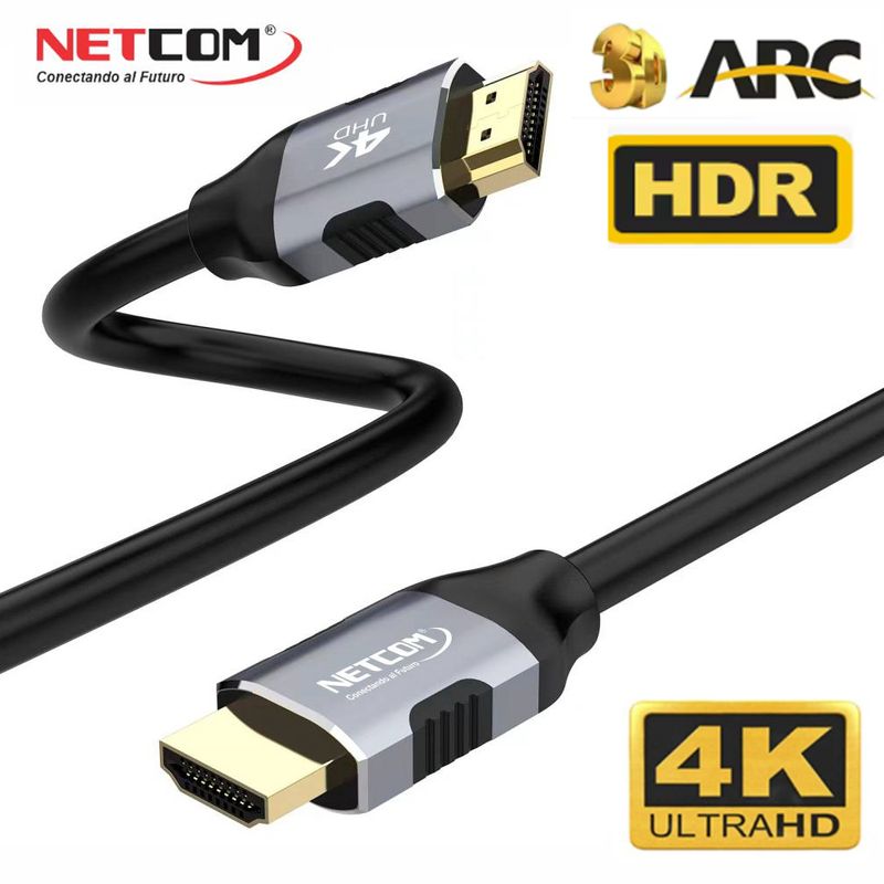 NETCOM - Cable HDMI 2.0 20 Metros NETCOM Ultra HD 3D 4K 60hz 2160P PVC
