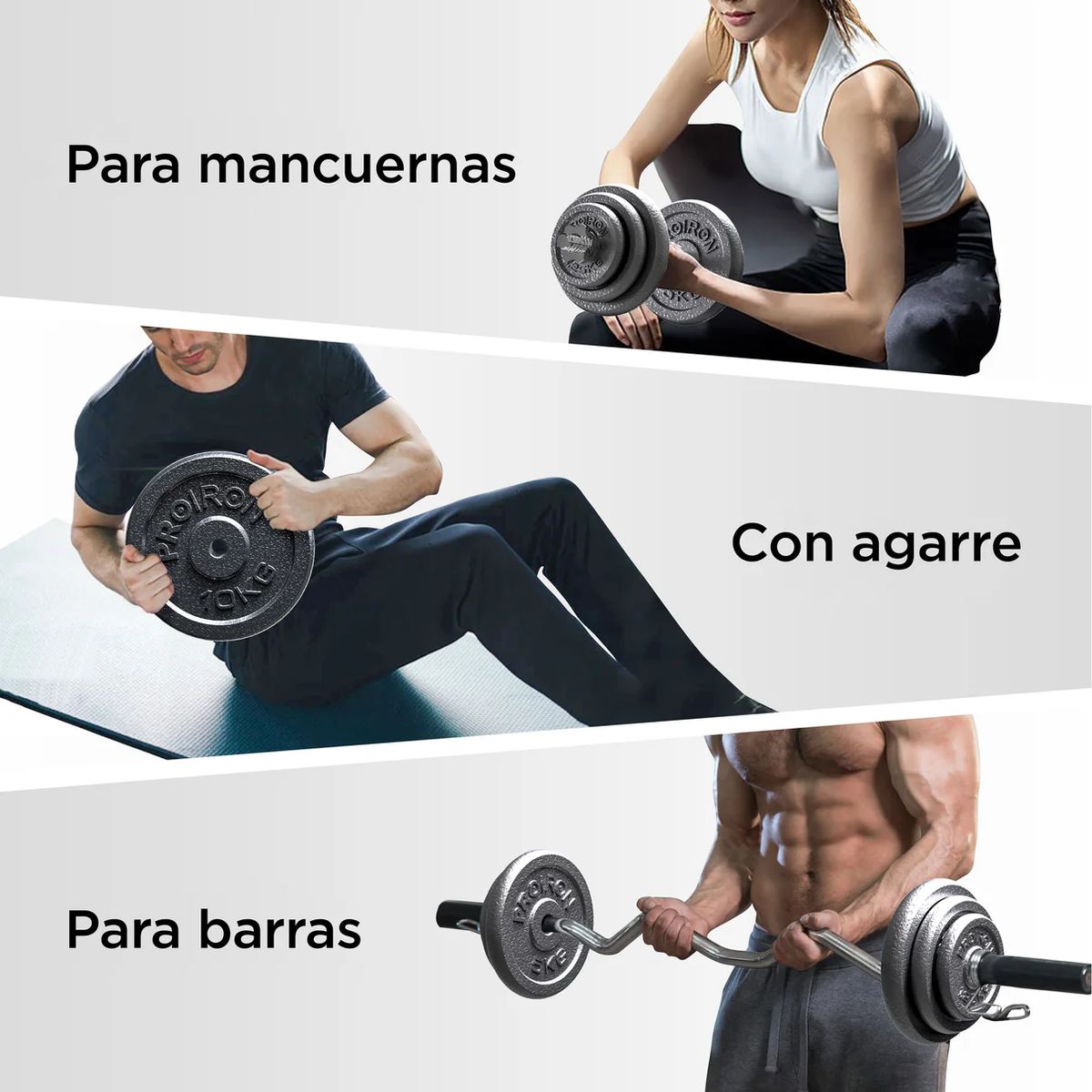 PROIRON - Discos de Hierro Fundido PROIRON 4 x 1.25KG