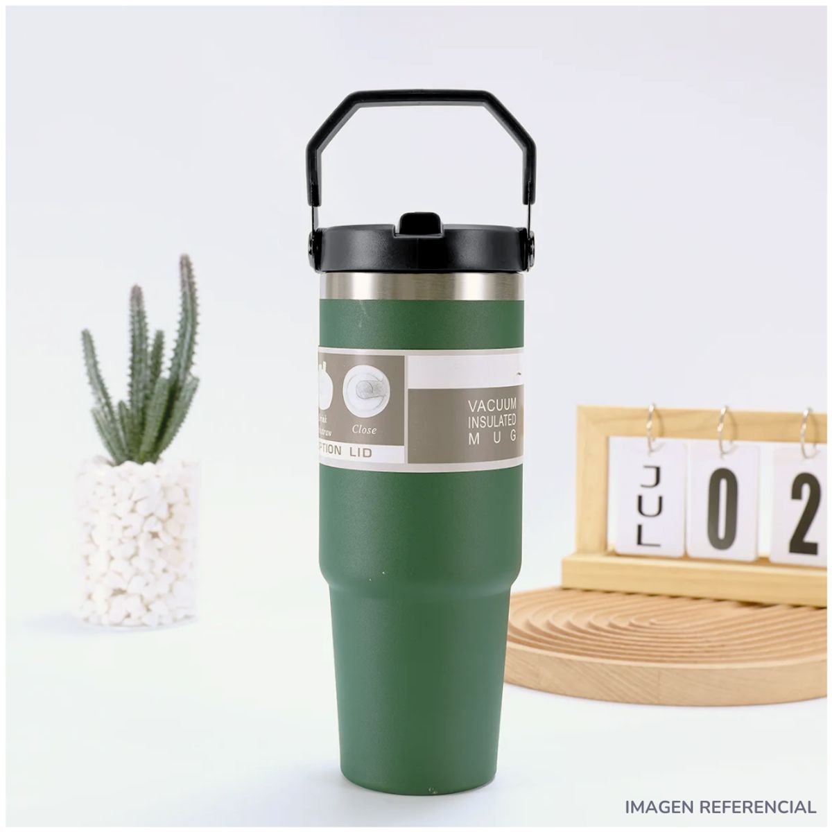 INSPIRA MARKET - Vaso termo grande con asa 890ml