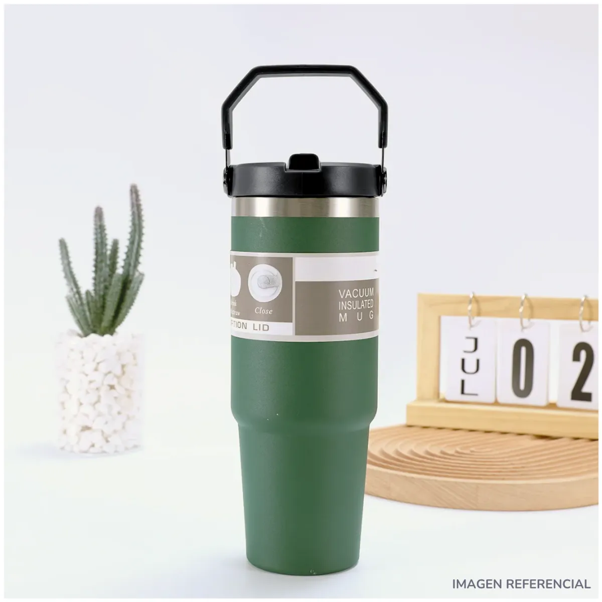 INSPIRA MARKET - Vaso termo grande con asa 890ml