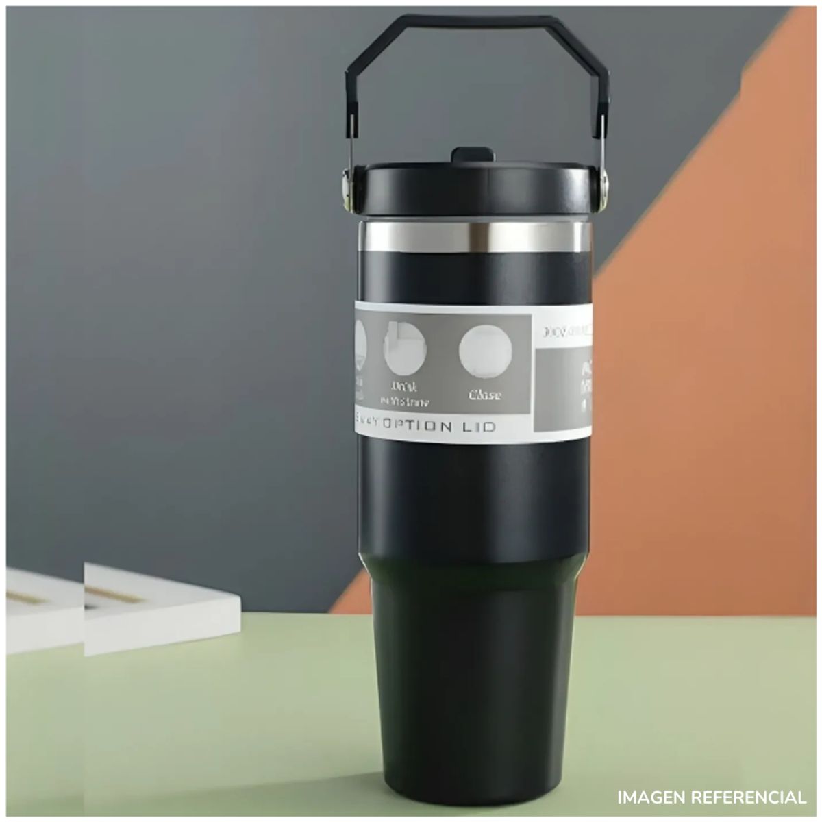 INSPIRA MARKET - Vaso termo grande con asa 890ml