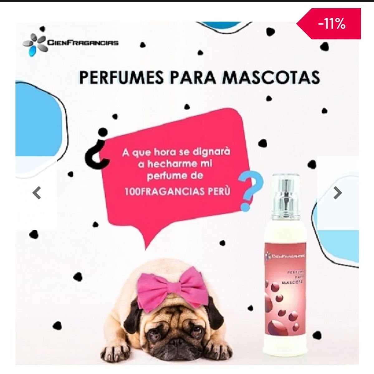 CIEN FRAGANCIAS - PERFUME VEGAN MASCOTA HEMBRA CIENFRAGANCIAS CIEN AROMAS150ML