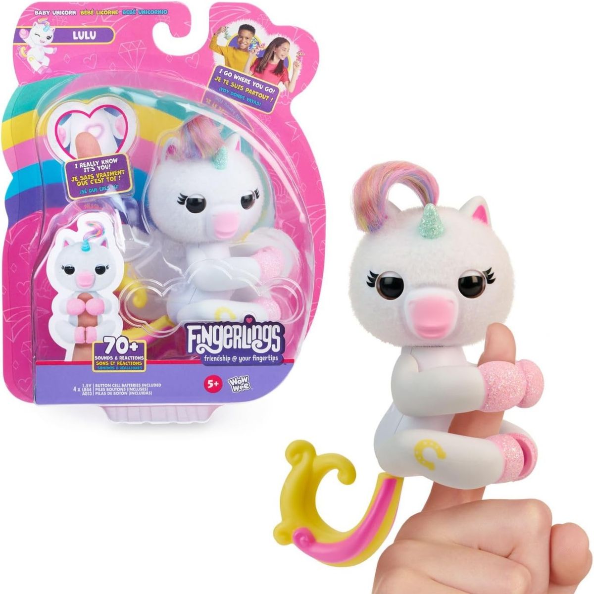 FINGERLINGS - Muñeco Fingerlings Unicornio mas de 70 Reacciones