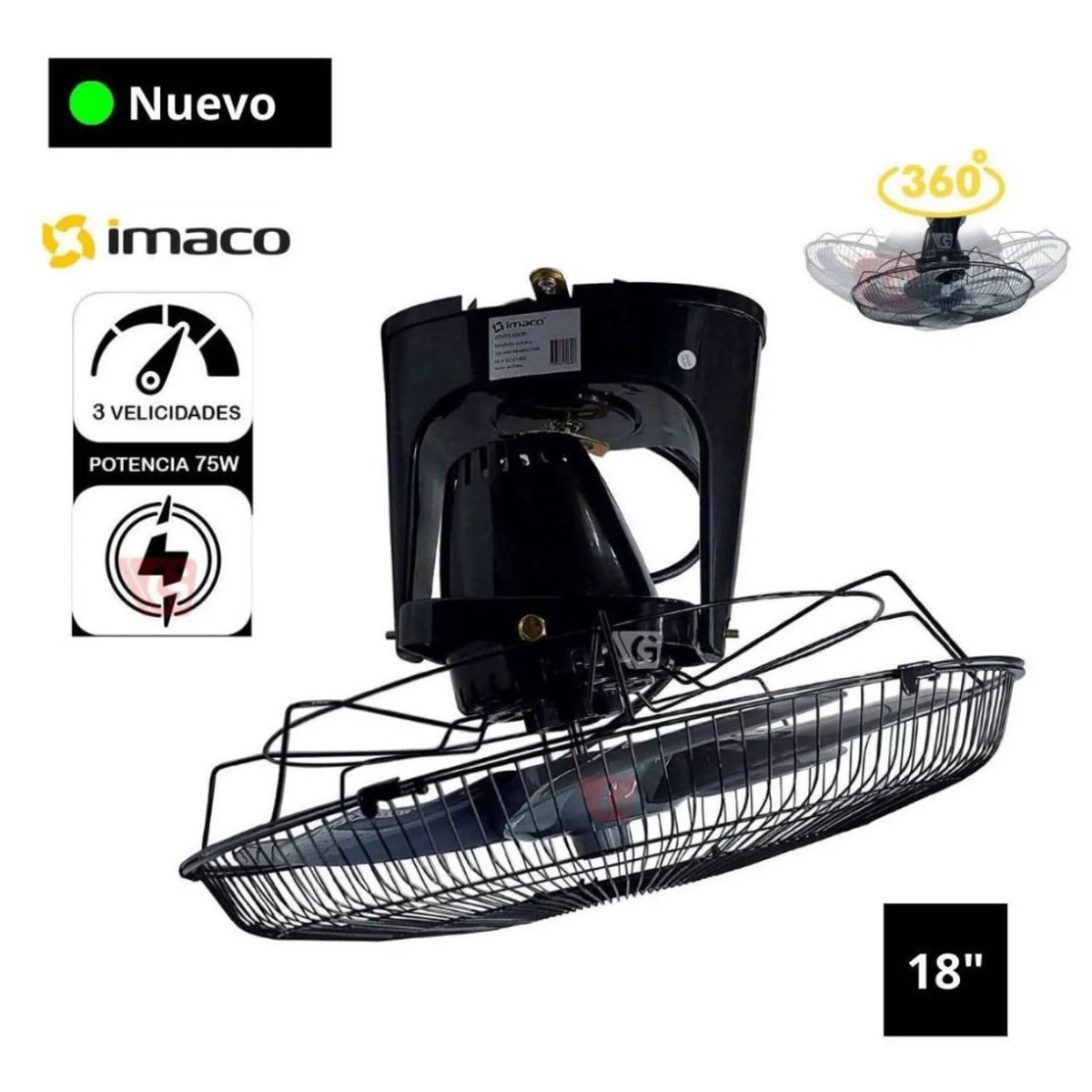 IMACO - Ventilador Orbital de techo Imaco OCF7919