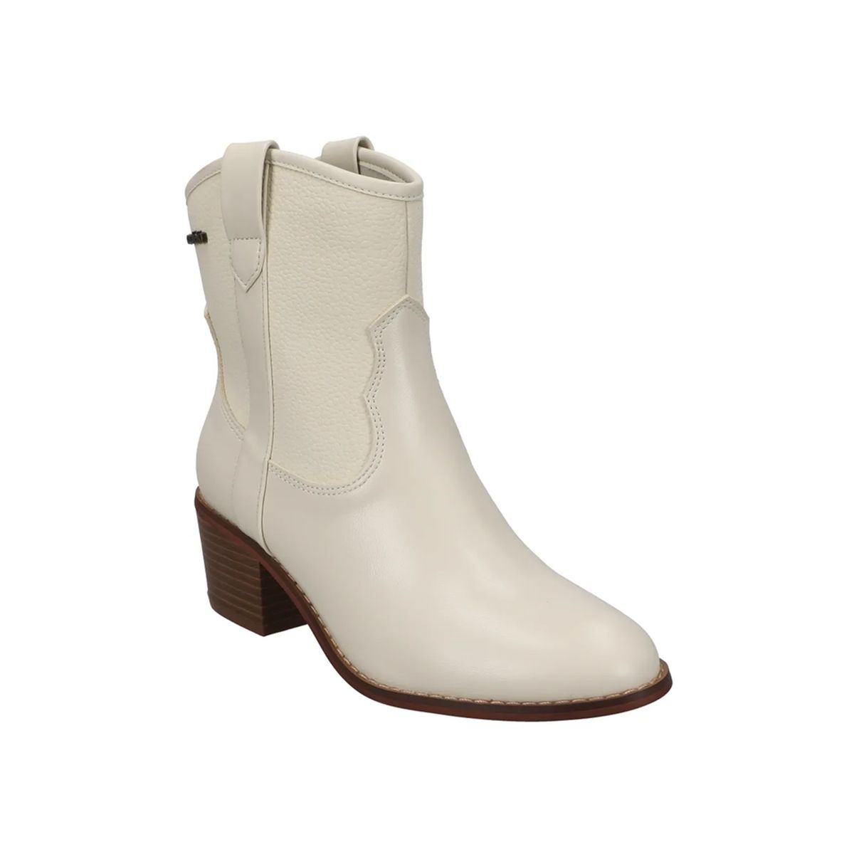 AZALEIA - Botin Azaleia Jessie-005 Taco 5 Crema Texana
