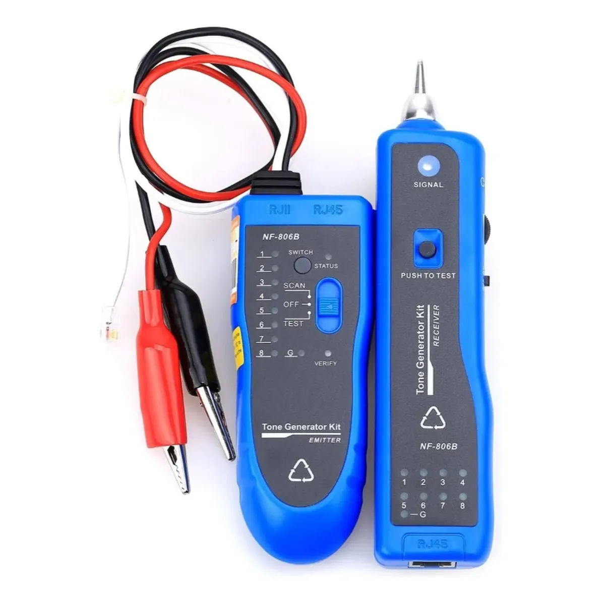 GENERICO - Rastreador y Probador De Cables Rj45 Rj11 con Generador De Tonos