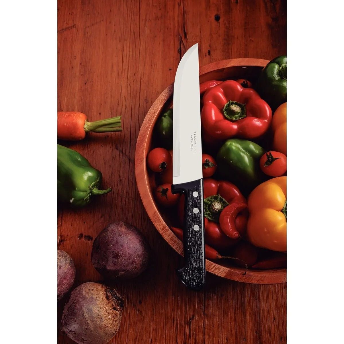 TRAMONTINA - CUCHILLO TRAMONTINA COCINA MANGO PLASTICO PLENUS