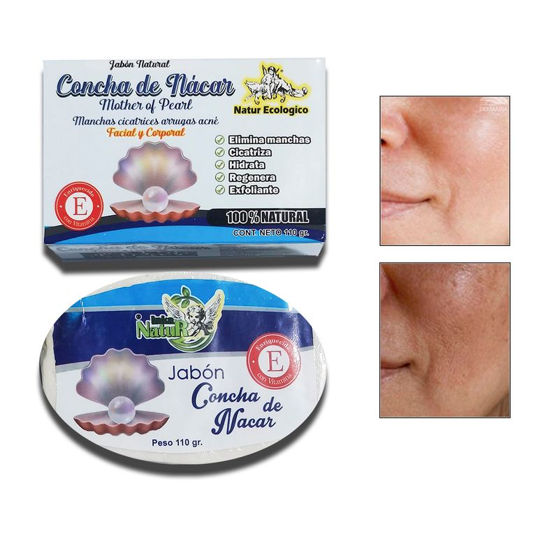 GENERICO - Jabón natural  de nacar aclarador con Aloe vera