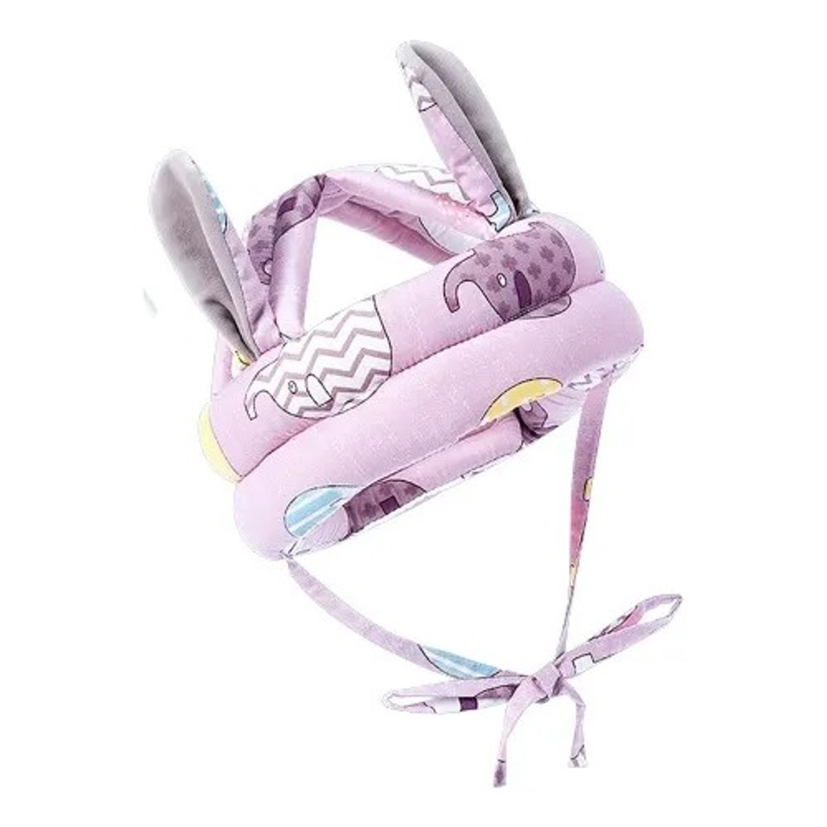 GENERICO - CASCO PROTECTOR CON OREJITAS ANTIGOLPES LILA BEBES NIÑOS