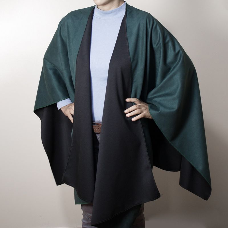 GENERICO - PONCHO ABRIGO SIN MANGAS ELEGANTE REVERSIBLE