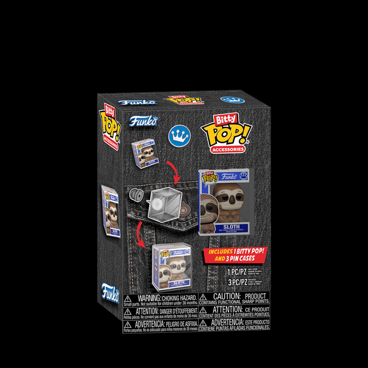 FUNKO - Funko Bitty Pop Pin Case 4-Pack