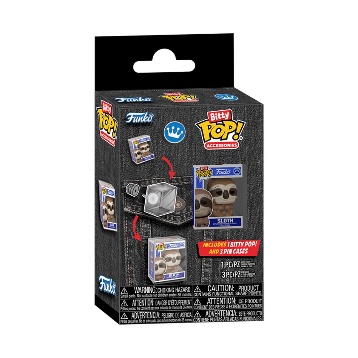 FUNKO - Funko Bitty Pop Pin Case 4-Pack