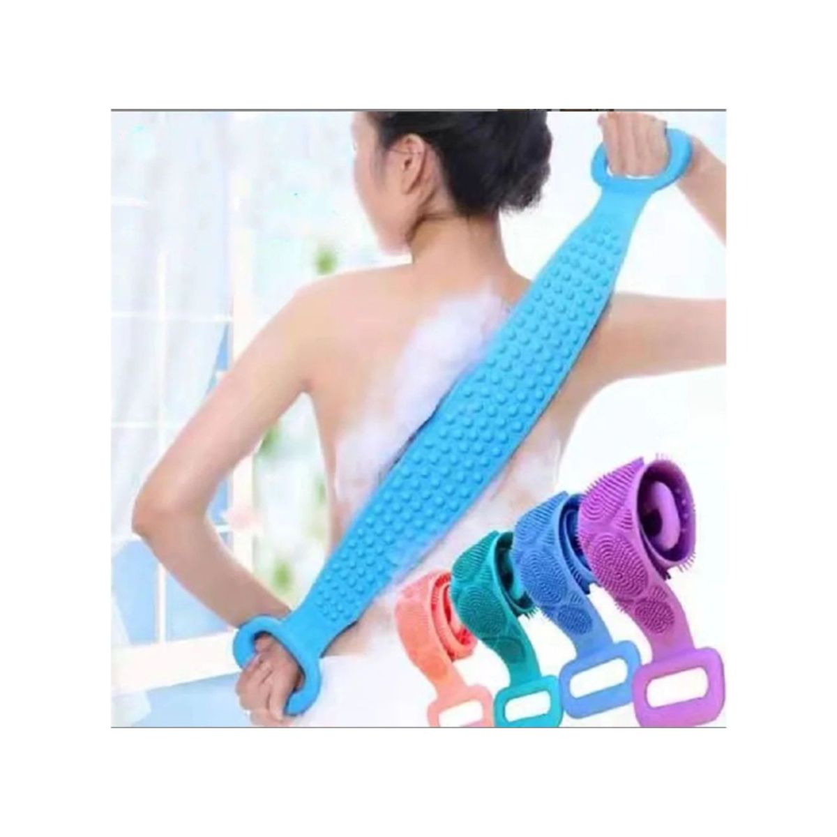 GENERICO - Cepillo Banda de Silicona para Ducha Baño