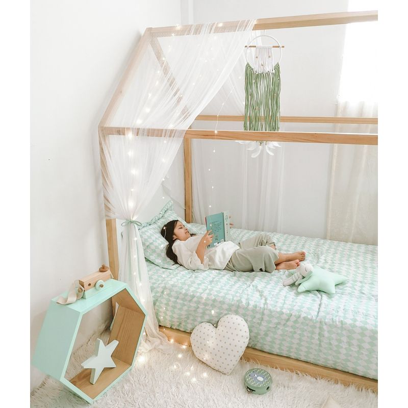 GENERICO - Cama Casita Montessori 1.5 Plazas