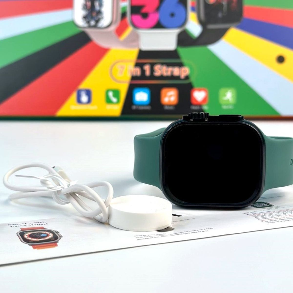 GENERICO - Smartwatch T24 Pro Max Serie 10 - 7 Correas