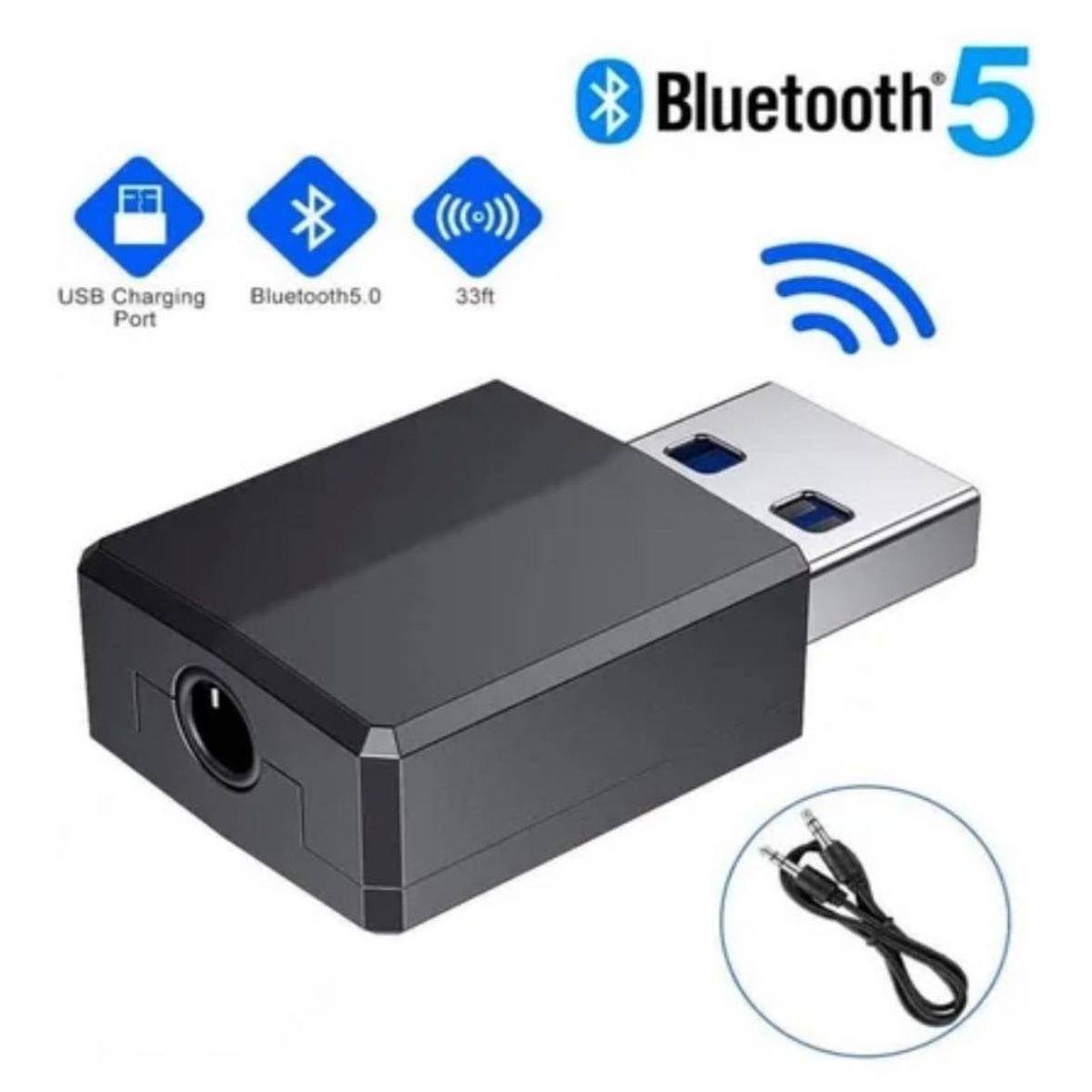 GENERICO - Adaptador Bluetooth V 5.0 Dongle Pc Laptop Inalambrico Usb