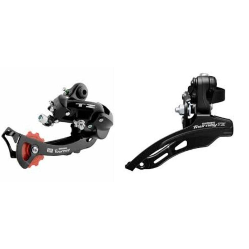 SHIMANO - DESCARRILADOR SHIMANO TZ 7V + DESVIADOR TOURNEY BICI