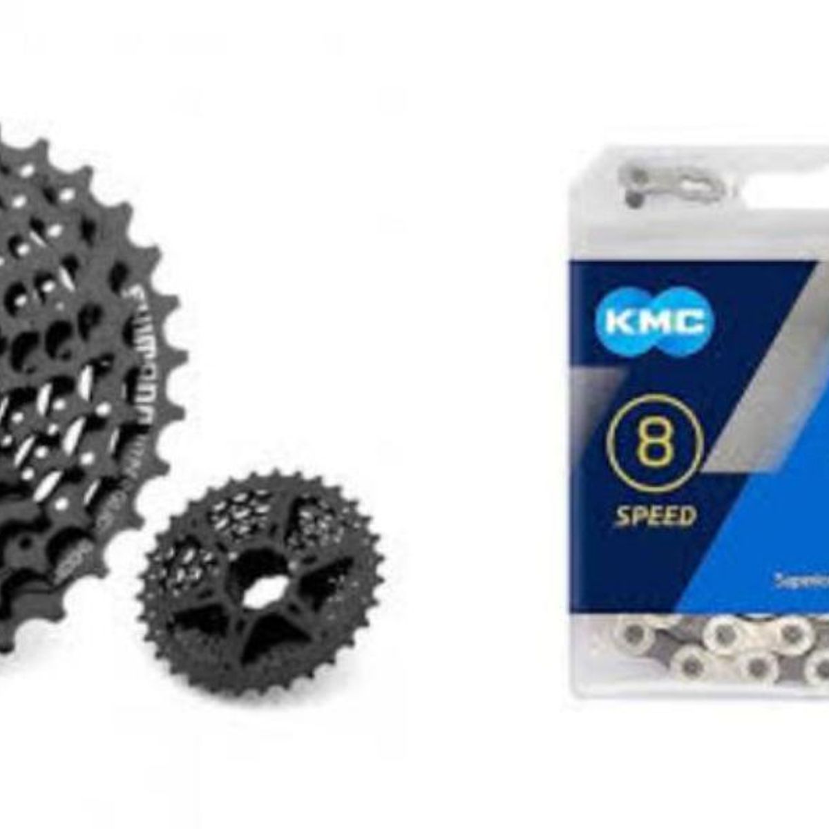 SHIMANO - PIÑON SHIMANO ALTUS CASSETTE 8V +CADENA KMC PARA BICICLETA