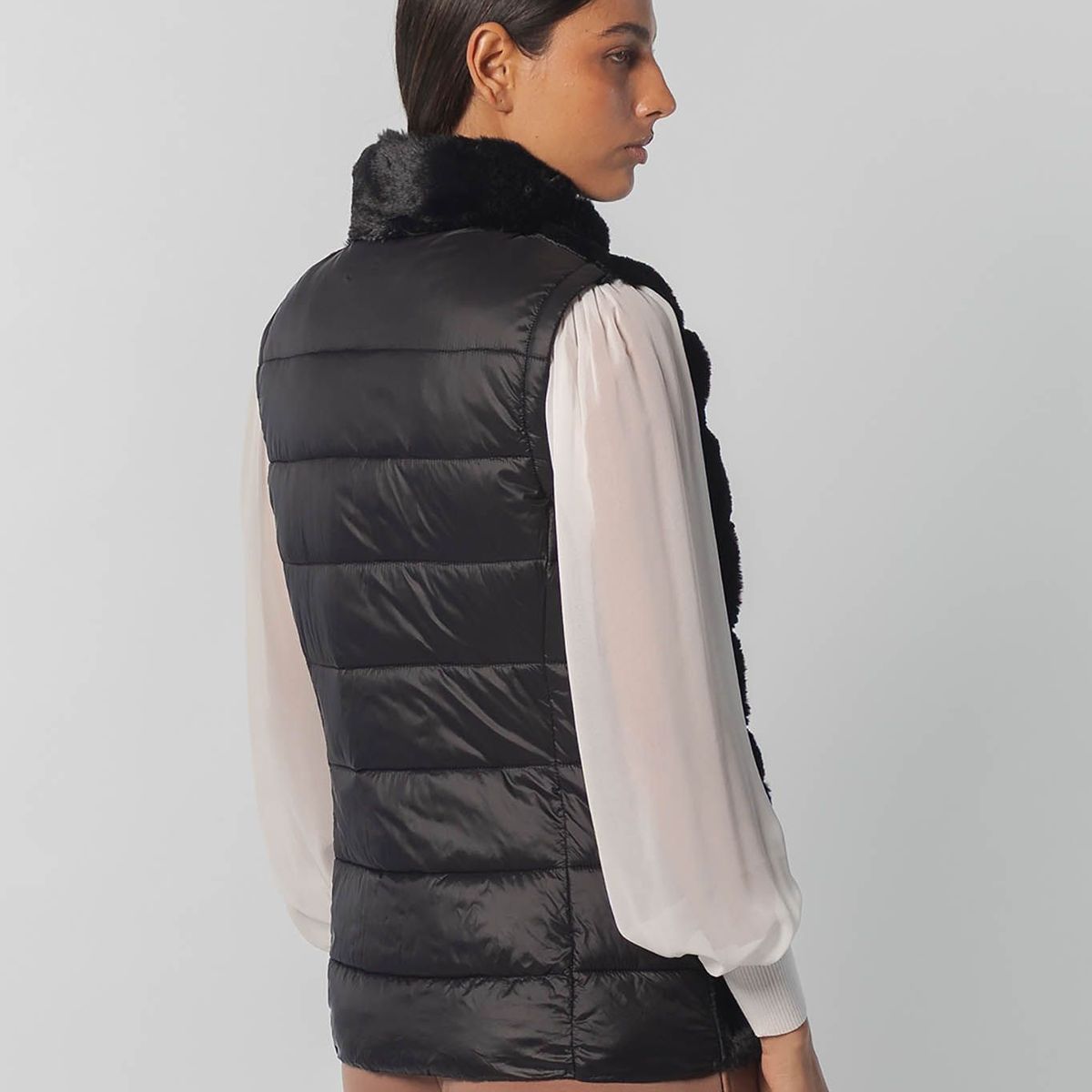 CALVIN KLEIN - CHALECO FAUX FUR ZIP UP VEST