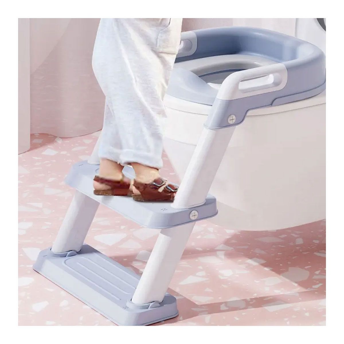 GRETAIL - Inodoro Bacín Asiento Infantil Niño Con Escalera Azul