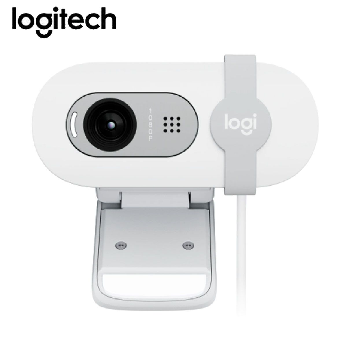 LOGITECH - Camara Logitech Brio 100 Fhd 1080p Usb-A Blanco 960-001615