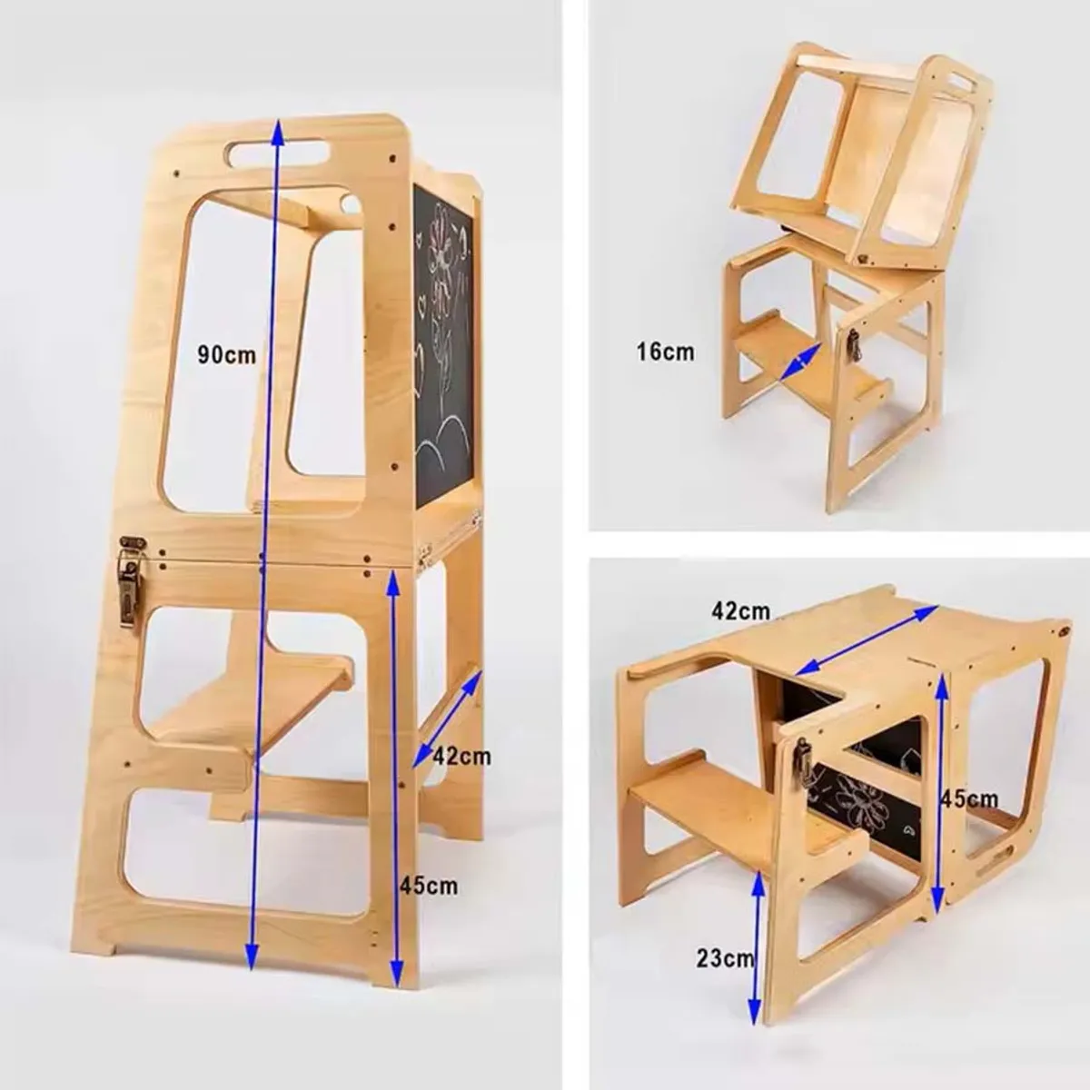 GULI GULI - TORRE DE APRENDIZAJE 3 EN 1 DE MADERA PARA NIÑOS