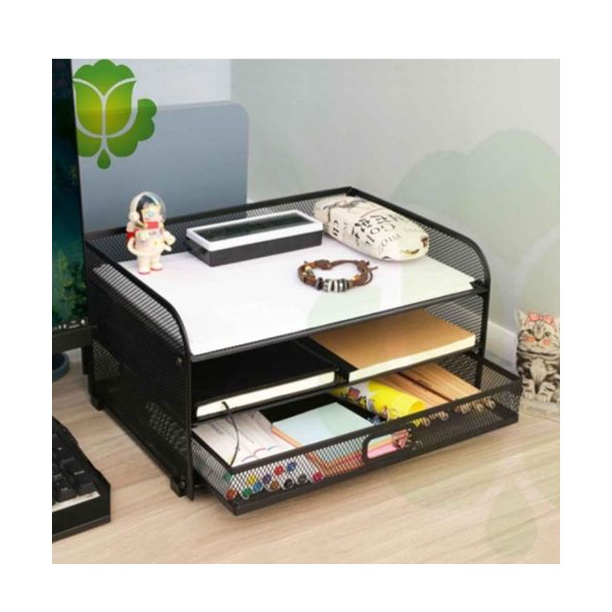 GENERICO - Organizador Escritorio Papelería Oficina Metálico W097