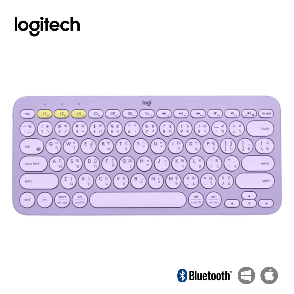 LOGITECH - Teclado Bluetooth Multidispositivo Inalámbrico K380 Lavanda