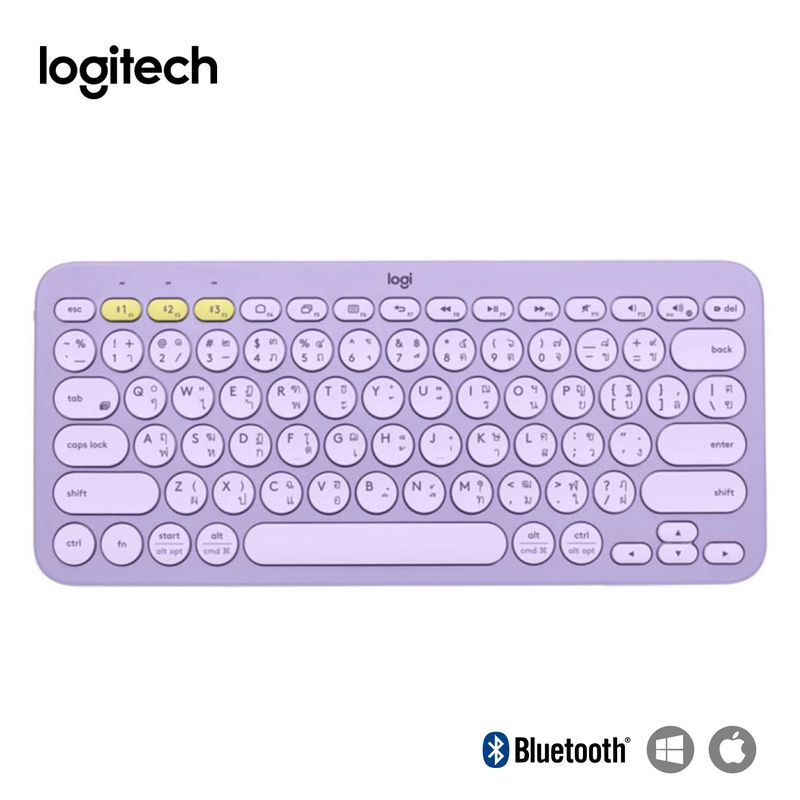 LOGITECH - Teclado Bluetooth Multidispositivo Inalámbrico K380 Lavanda