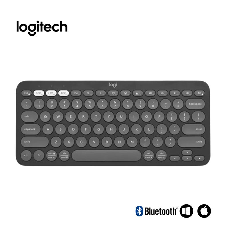 LOGITECH - Teclado Bluetooth Multidispositivo Pebble Keys 2 K380s Negro