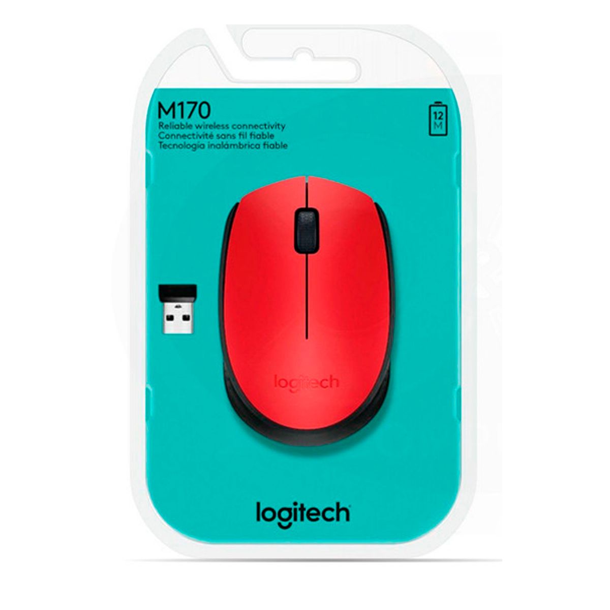 LOGITECH - Mouse Inalambrico M170 Rojo
