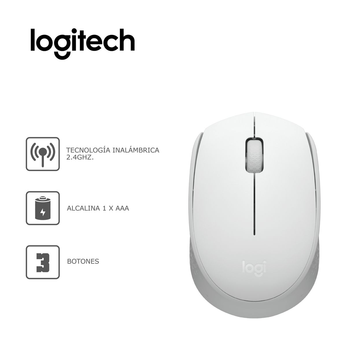 LOGITECH - Mouse Inalambrico M170 Blanco
