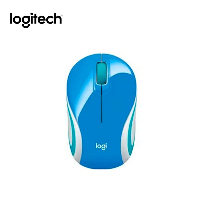 LOGITECH - Mouse M187 Mini Wireless Refresh Azul