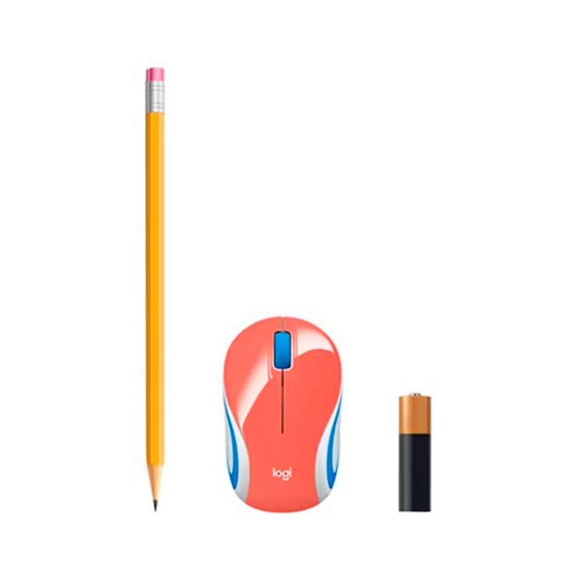 LOGITECH - Mouse M187 Mini Wireless Refresh Coral