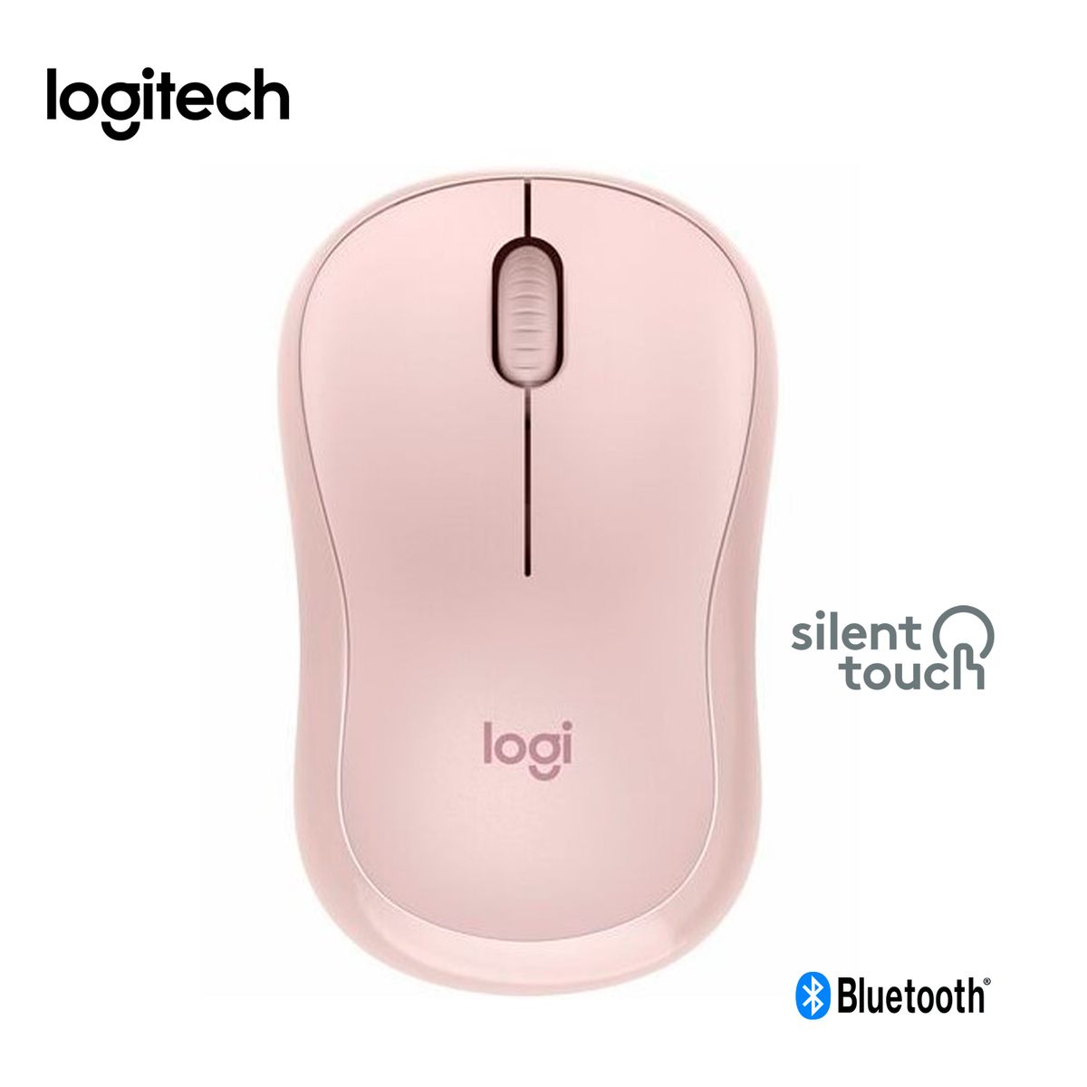 LOGITECH - Mouse Inalámbrico M240 Blueth Silent Touch ambidextro Rosado
