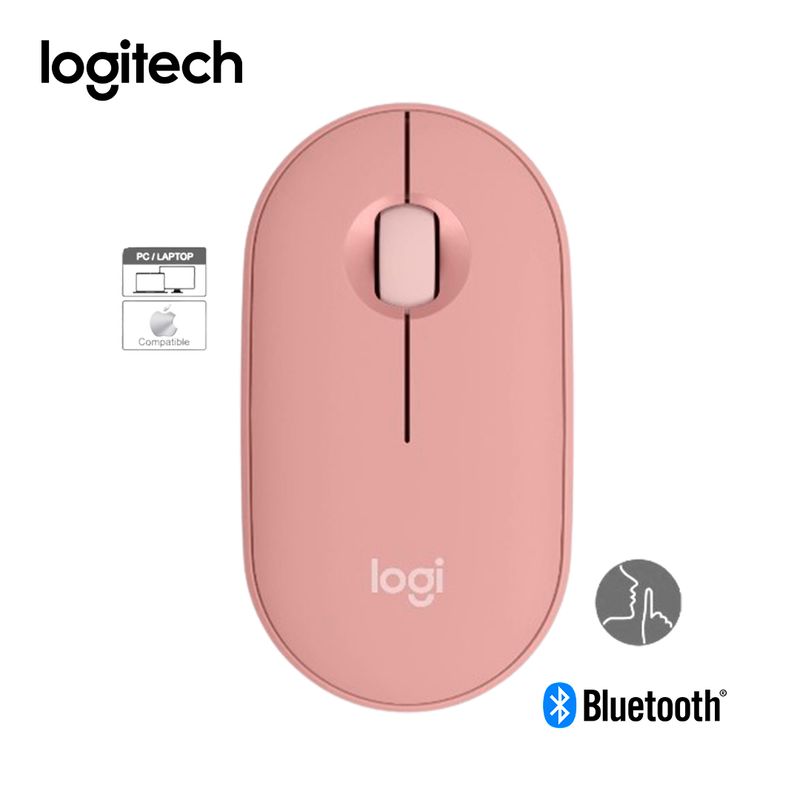 LOGITECH - Mouse Bluetooth Pebble 2 M350S Silent Touch 4000Dpi Rosado