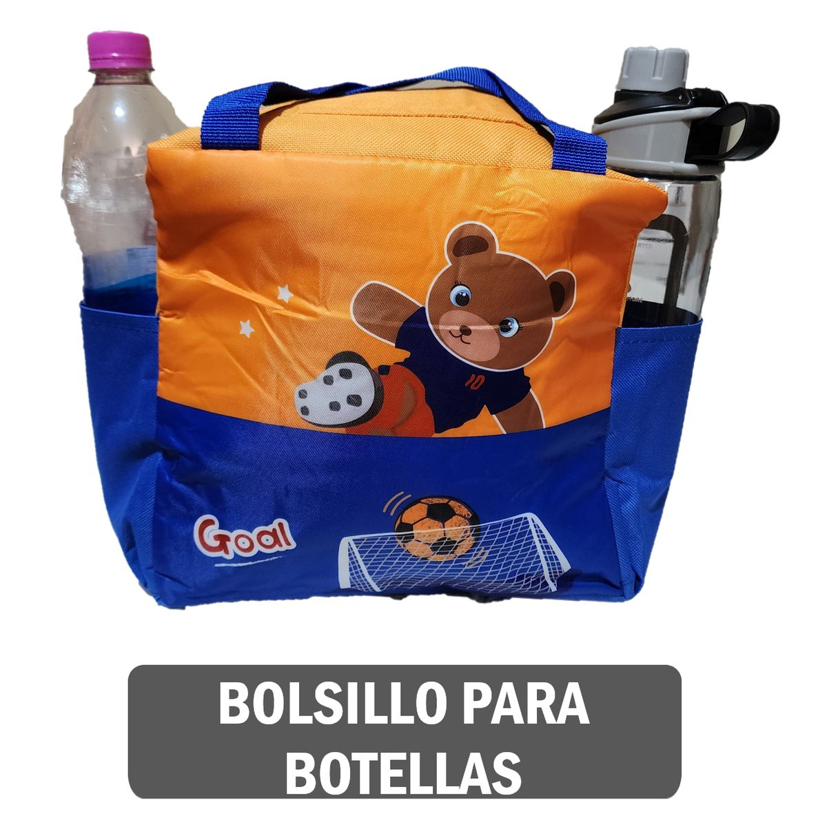 GENERICO - Lonchera Naranja Bolso Para alimentos con diseño Kawaii