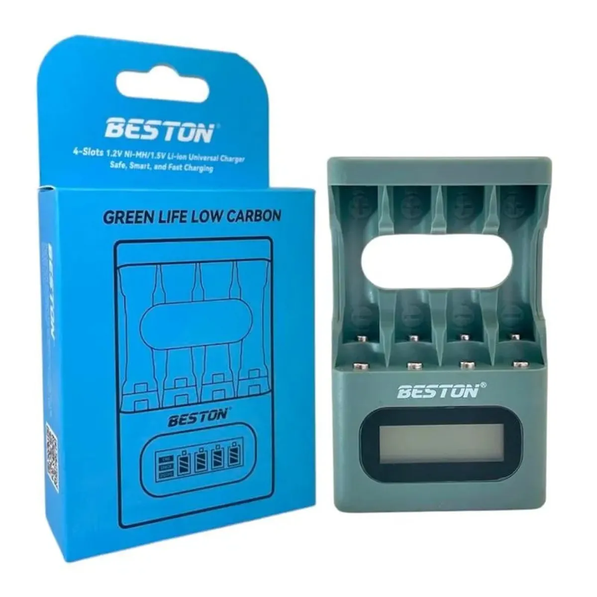 BESTON - Cargador Pilas AA AAA Litio Ni-Mh Usb C Universal Modelo 2025