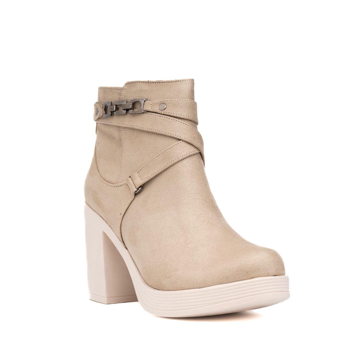 NEBULA - Botines Champeta - Nébula - Nude Gamuza