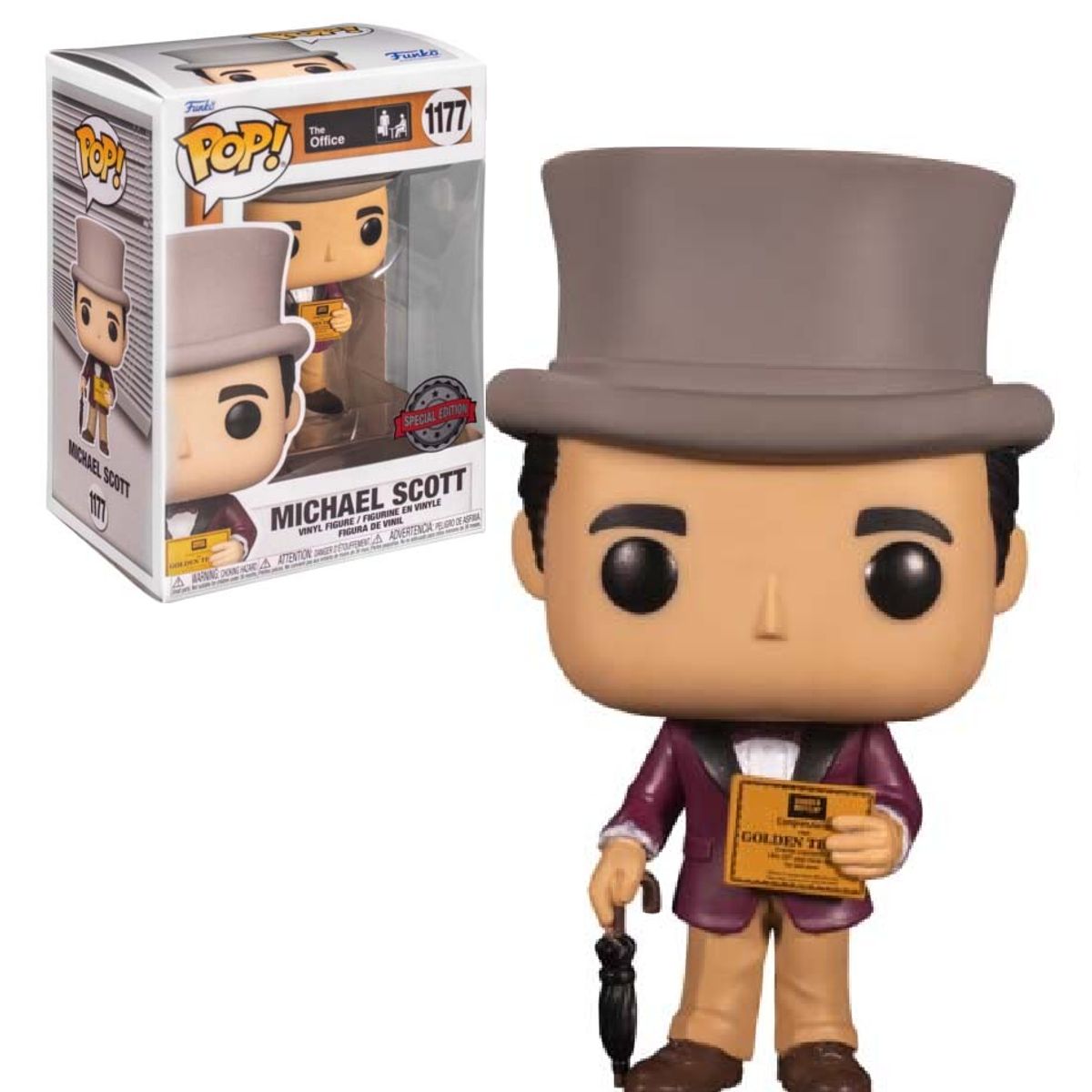 FUNKO - FUNKO POP MICHAEL SCOTT WITH GOLDEN TICKET - THE OFFICE 1177