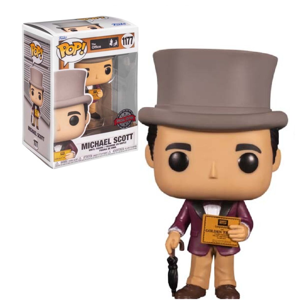FUNKO - FUNKO POP MICHAEL SCOTT WITH GOLDEN TICKET - THE OFFICE 1177