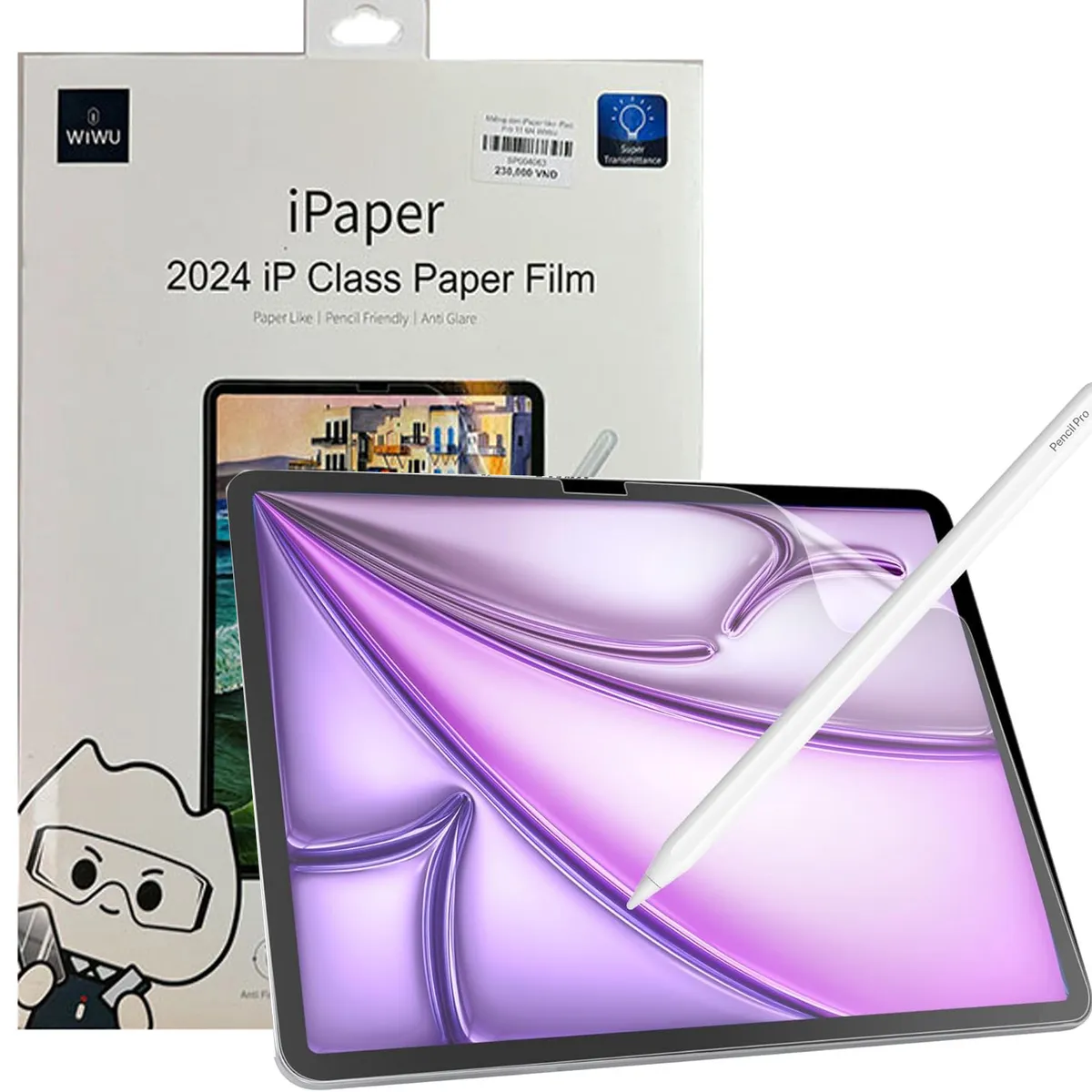 WIWU - Mica Mate Papel Para Ipad Pro 13 M4 (2024) A2925 A2926 Wiwu