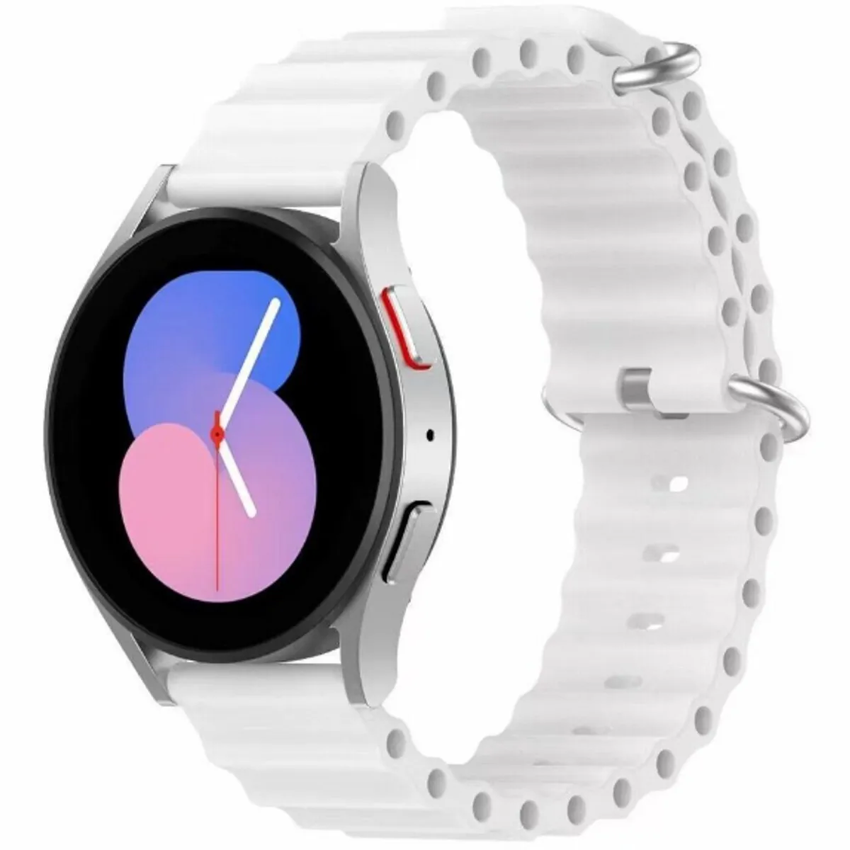 GENERICO - Correa Silicona Ocean para SAMSUNG WATCH 4 - Blanco