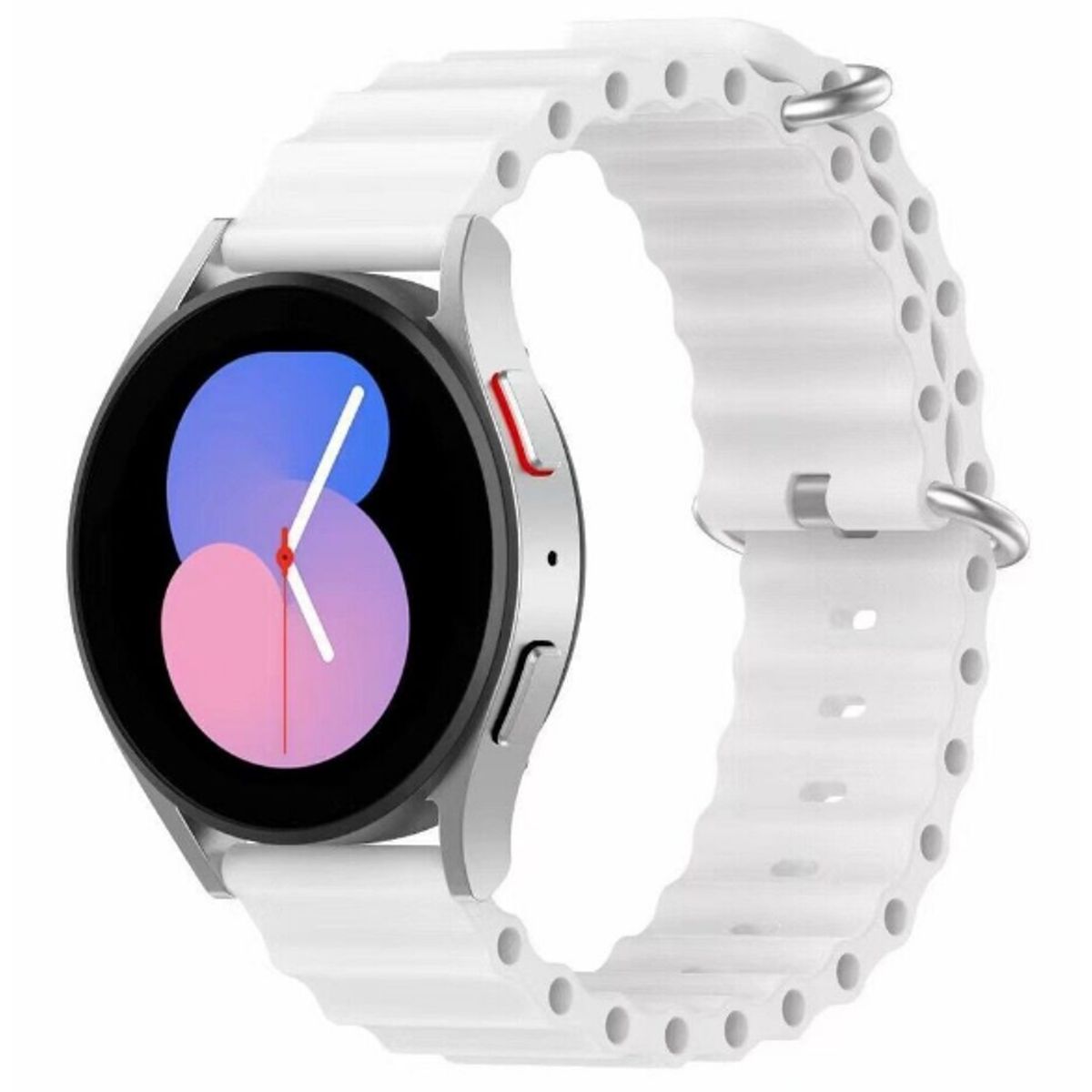 GENERICO - Correa Silicona Ocean para SAMSUNG WATCH 4 - Blanco
