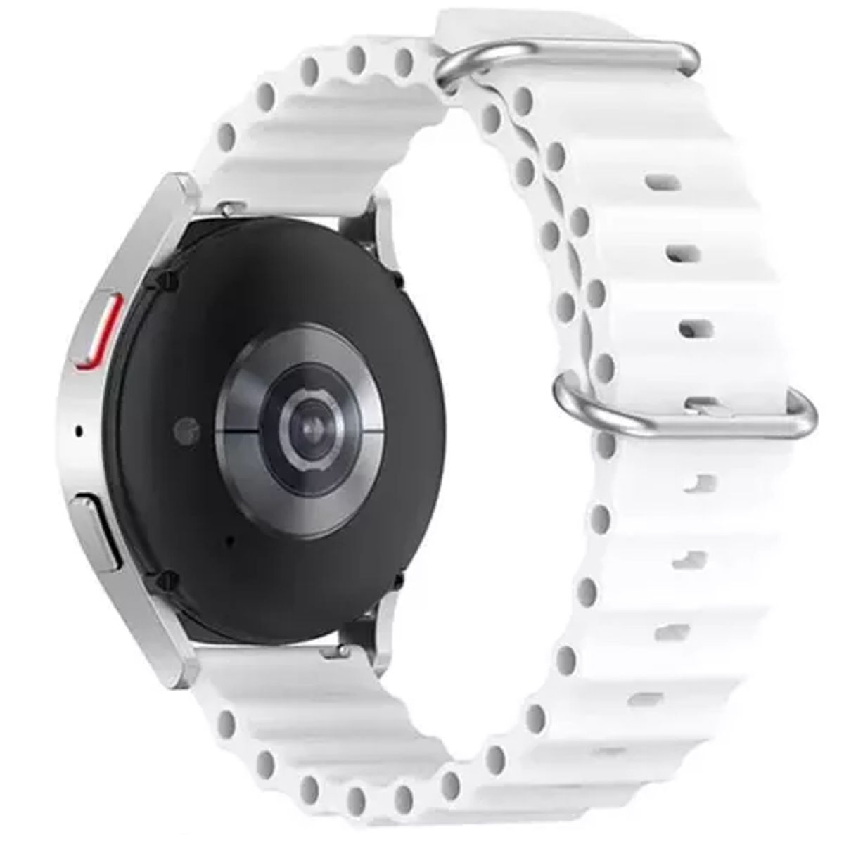GENERICO - Correa Silicona Ocean para SAMSUNG WATCH 4 - Blanco